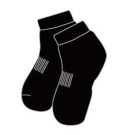 Black Short Socks  黑色短袜
