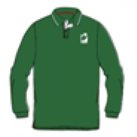 Green Long Polo Shirt（Unisex）绿色长袖Polo衫（男女同款）K1-Y3
